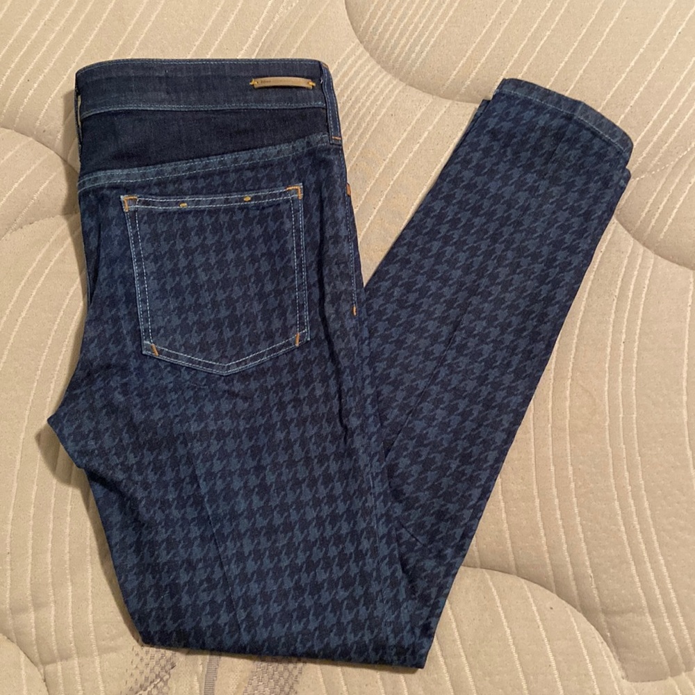 Pilcro Anthropologie Houndstooth Serif Skinny Jeans 30